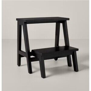 Hearth & Hand Magnolia 18” Wood Kitchen Step Stool Black Farmhouse